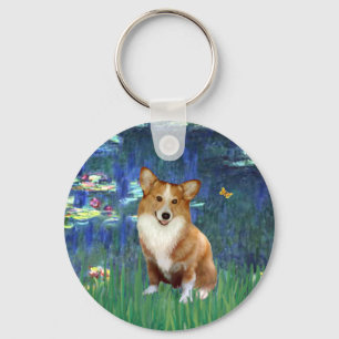Lilies #5 - Pembroke Welsh Corgi 1 Nyckelring