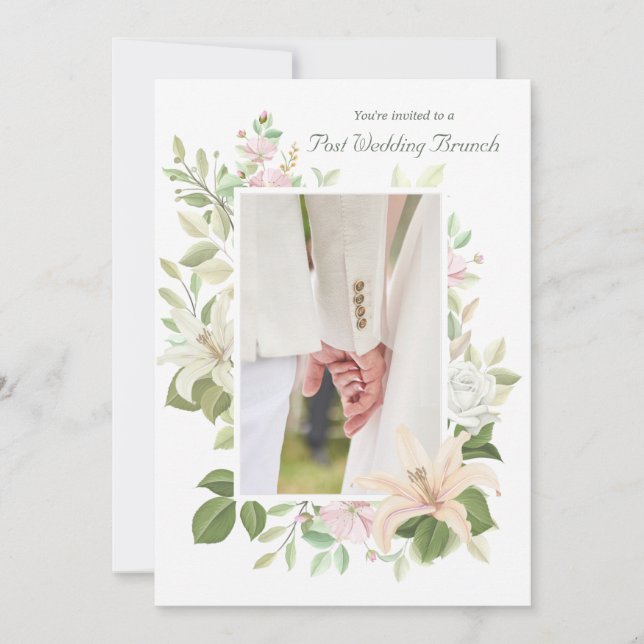 Lilies Bröllopsbrunch-inbjudan Inbjudningar (Framsida)