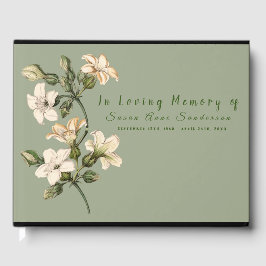 Lilies Funeral Memorial Guest Bok