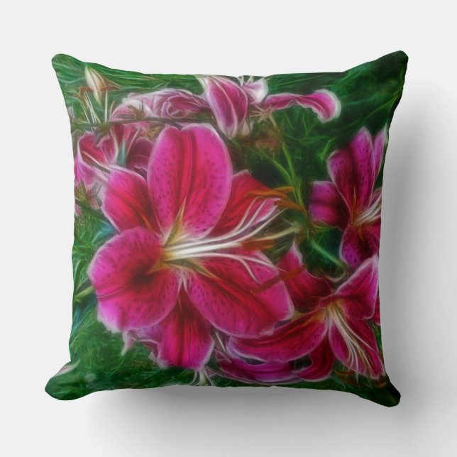 Lilies - Garden Flowers Flora Art Gifts Kudde (Framsida)