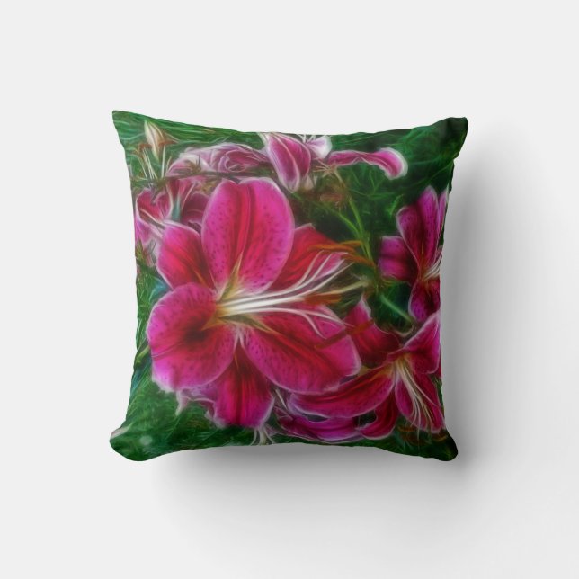 Lilies - Garden Flowers Flora Art Gifts Kudde (Framsida)