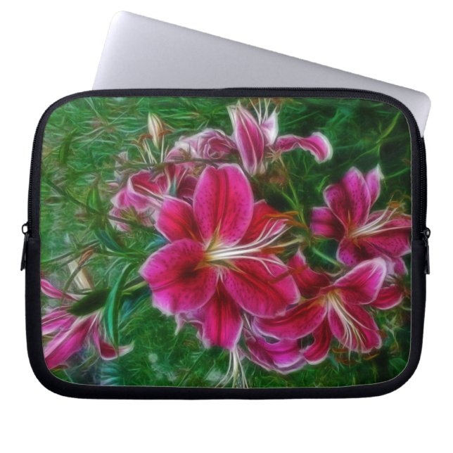 Lilies - Garden Flowers Flora Art Gifts Laptop Fodral (Framsidan)