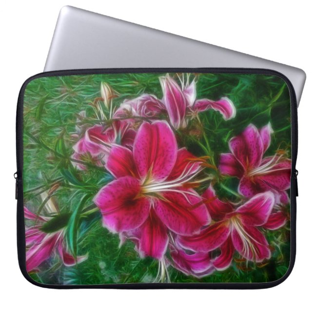 Lilies - Garden Flowers Flora Art Gifts Laptop Fodral (Framsidan)