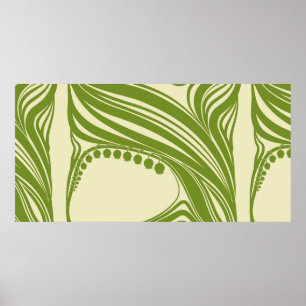 Lilies i dalen. Blommigt ram. Vackert vint Poster