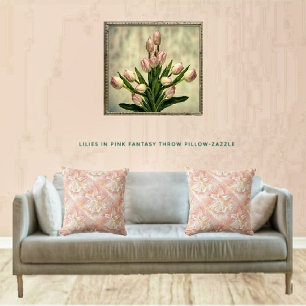 Lilies in Rosa Fantasy Kudde