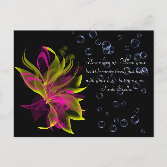 Lilies N'Bubbles vycard Vykort (Framsida)