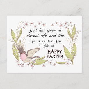 Lilies of the Valley Inspirational Bible Påsk Vykort
