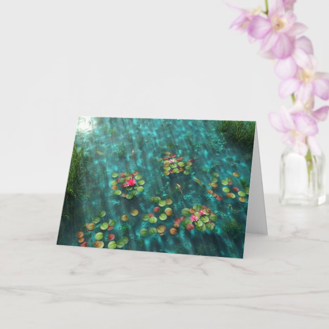 Lilies på Vatten-kortet Kort (Orkide)