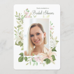 Lilies Photo Shower-inbjudan Inbjudningar