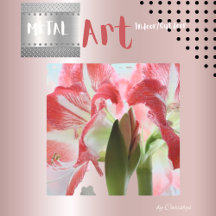 Lilies Red White Metall-utskrift - verifierad