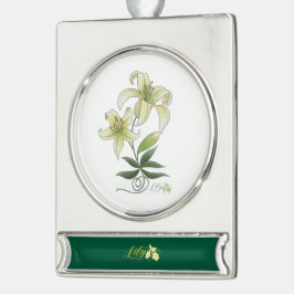 Lilies Silverfärgad Julgransprydnad