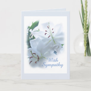 Lilies Sympathy Card Kort