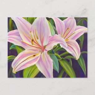 Lilies-växter Vykort