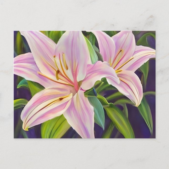 Lilies-växter Vykort (Framsida)