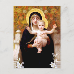 Lilies-viruset (La Vierge au Lys) Vykort