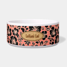 Lilikoi Tass Hawaiian Hibiscus Monogram Coral