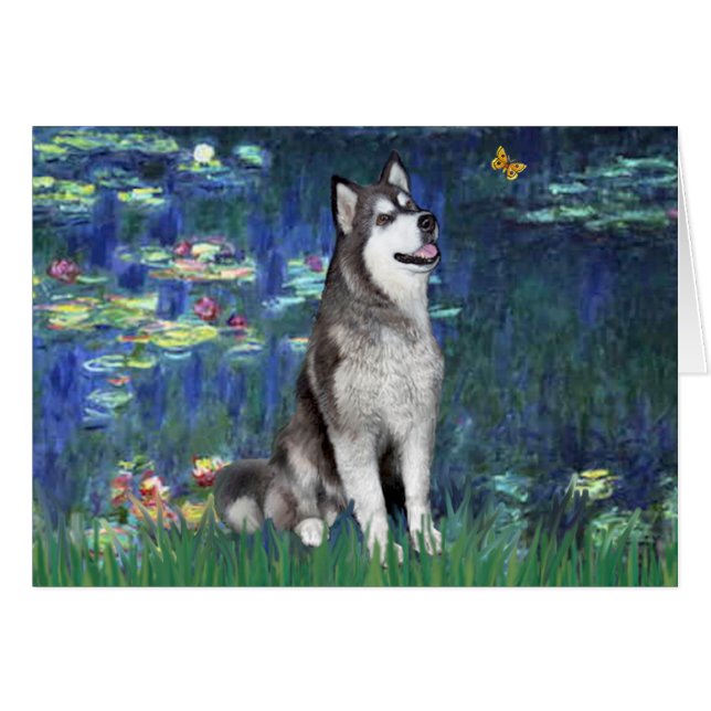 Lililes #5 - Alaskan Malamute Hälsningskort (Framsidan Horizontal)