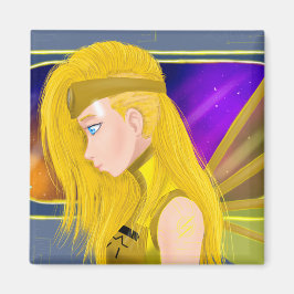 Lilin OC - Cyborg angel - Starset inspirerad konst Magnet