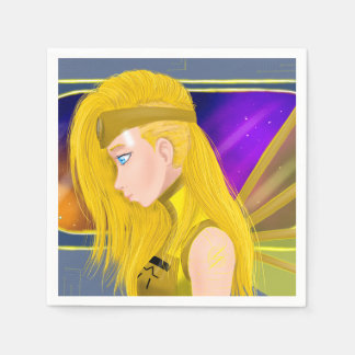 Lilin OC - Cyborg angel - Starset inspirerad konst Pappersservett