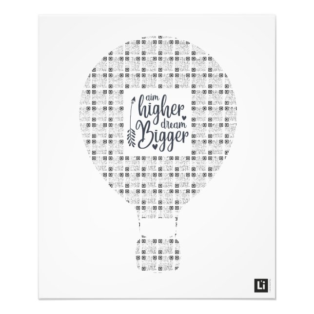 Lil'Inspirations #1 - Aim higher, dream bigger Fototryck (Framsidan)