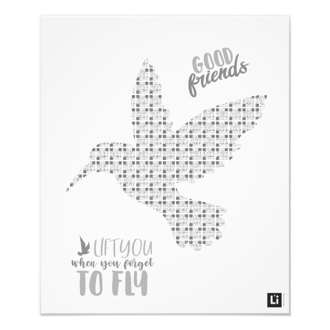 Lil'Inspirations #2 - Good friends lift you... Fototryck (Framsidan)