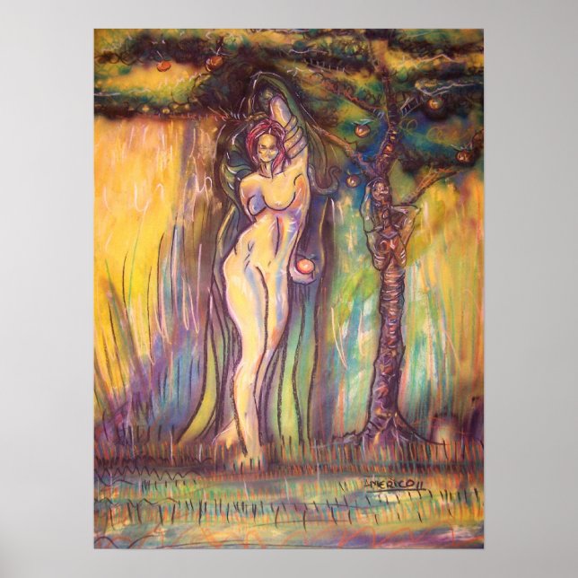 Lilith ,Adam, Djävulen och frukten i Eden Poster (Framsidan)