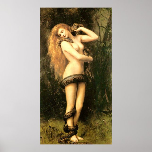 Lilith av John Collier Poster (Framsidan)