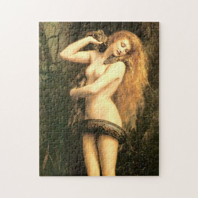 Lilith av John Collier Pussel (Vertikal)
