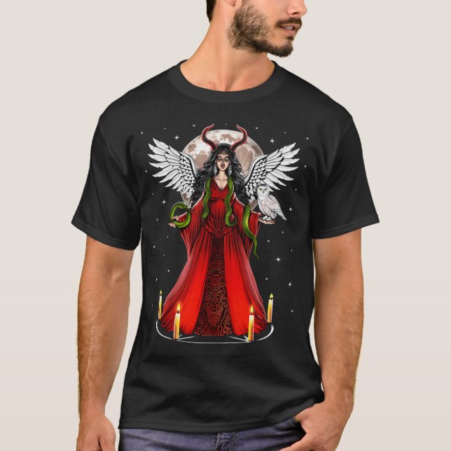 Lilith hedniskt gudinna t shirt (Framsida)