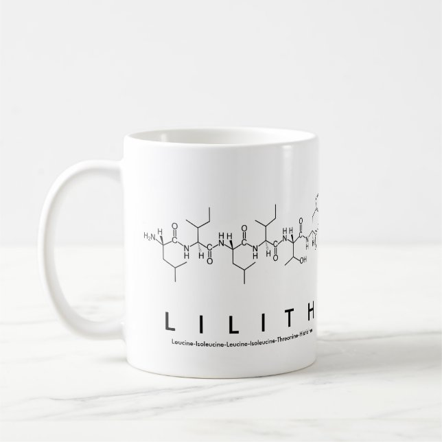 Lilith peptide namn mugg (Vänster)