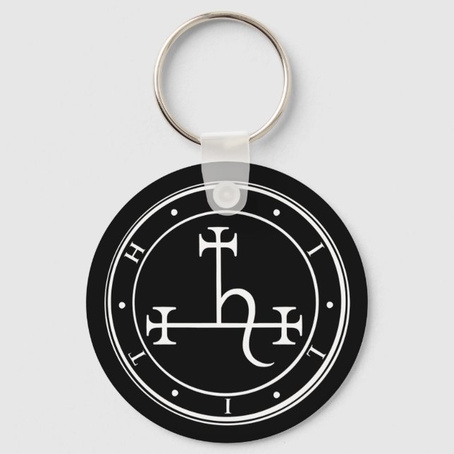 Lilith sigil. Dark moon Goddess seal Keychain Nyckelring (Framsida)