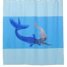 Lilith Siren Sjöjungfru Shower Curtain