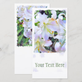 Lilium"Casa Blanca" [Plattstyrkort] Meddelande