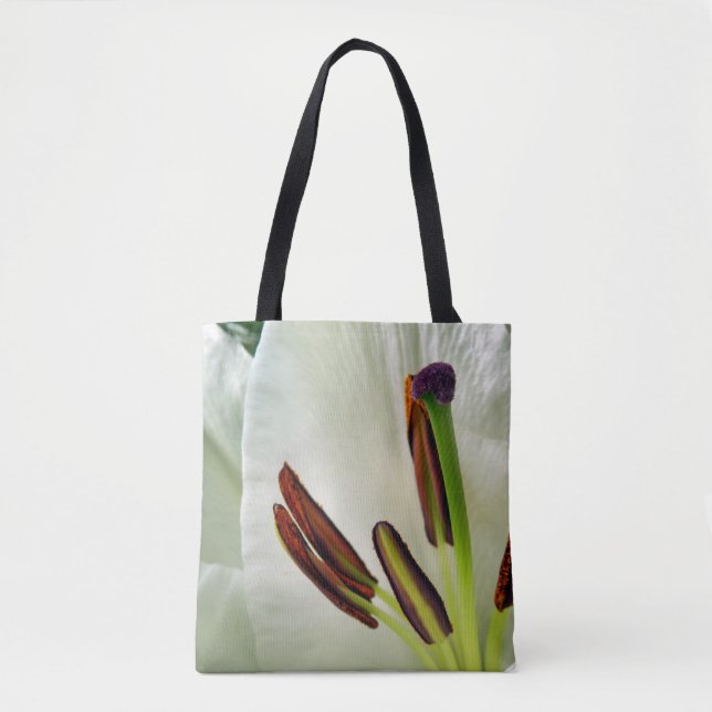 Lilium Oriental White All over Print Bag Tygkasse (Framsida)