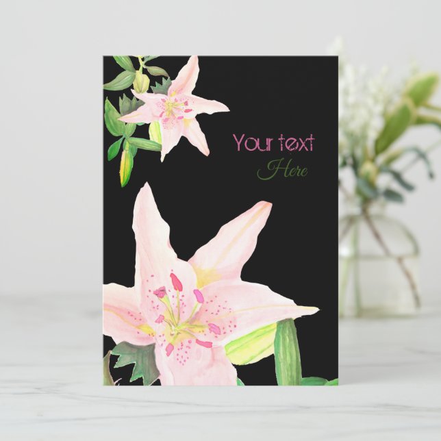 Lilium vitt inbjudningar (Stående Fram)