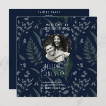 Lilja av dalens ormbunkar || Mörkblått fotoprogram