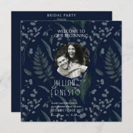 Lilja av dalens ormbunkar || Mörkblått fotoprogram Program