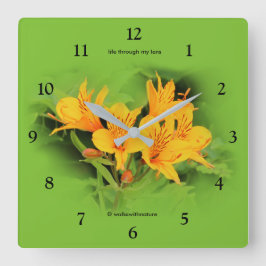 Lilja av incasna/gul Alstroemeria Fyrkantig Klocka