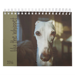 Lilja den Whippet kalendern 2016 Kalender