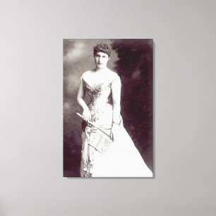 Lilja Langtry (1853-1929) som utför på Haymarken Canvastryck