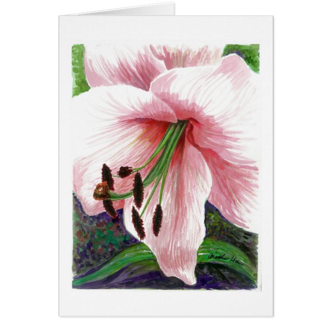 Liljablomma Hälsningskort (Framsidan)