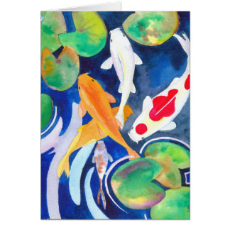 liljadamm Koi Hälsningskort