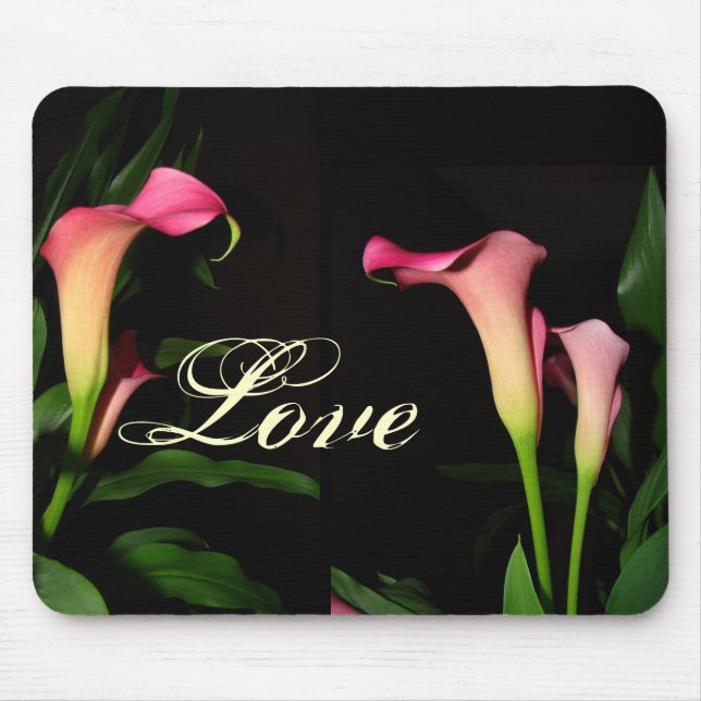 Liljakärlek Mousepad för rosa Calla Musmatta (Framsidan)