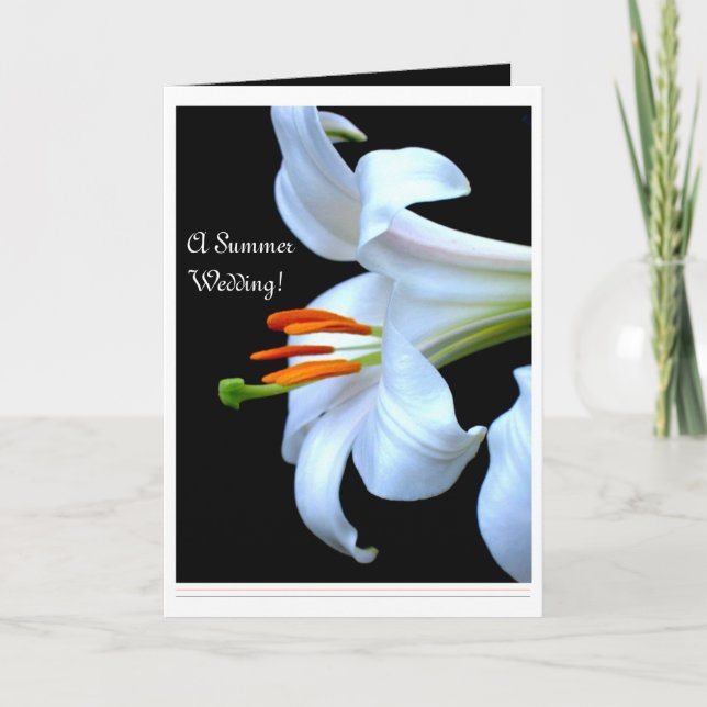 Liljasommarbröllop spara datum meddelande (Framsida)