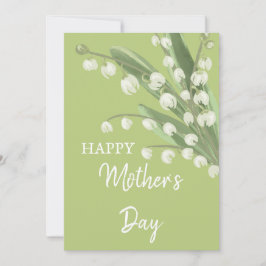 Liljekonvalj Blommig Glad Mors Dag Julkort