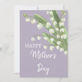 Liljekonvalj Blommig Glad Mors Dag Julkort