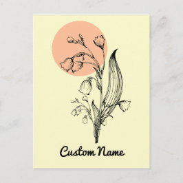 Liljekonvalj Maj Födelsemånad Blomma Minimal Vykort