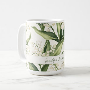 Liljekonvalj med eget namn kaffemugg