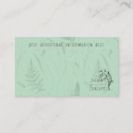 Liljekonvalj med ormbunkar || Mjuk grön med grafik Tilläggskort