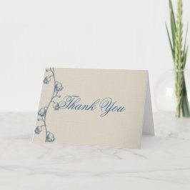 Liljekonvalj på Ecru linnetack Tack Kort